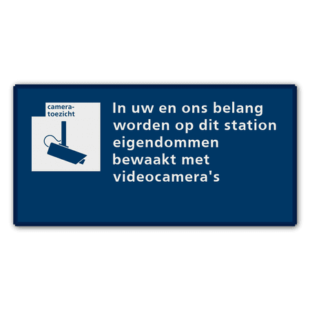 Communicatiebord videobewaking - 320x160mm Reflecterend