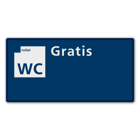 Communicatiebord Gratis WC - 320x160mm Reflecterend