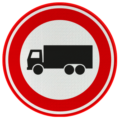 Verkeersbord RVV C07 - Gesloten voor vrachtauto's