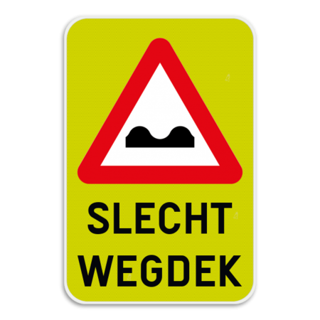 Informatiebord - A13 + slecht wegdek