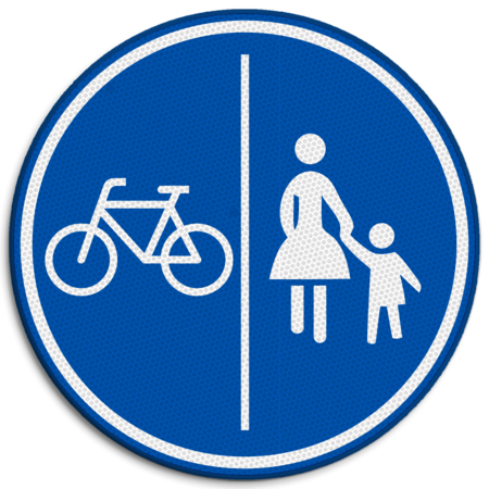 Verkeersbord RVV G11a - Gescheiden fiets- en voetpad