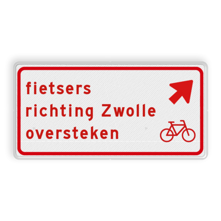Verkeersbord RVV BW09rb - fietsers richting plaats oversteken