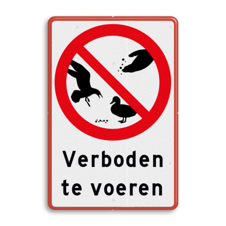 Informatiebord - Verboden te voeren