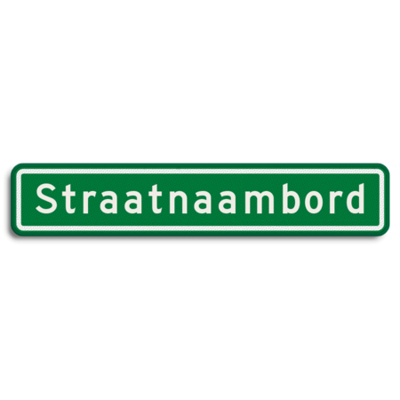 Straatnaambord groen 14 karakters 800x150mm