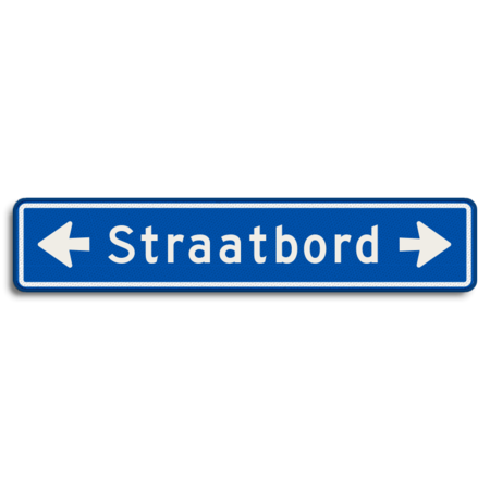 Straatnaambord 14 karakters 1000x200 mm met pijl NEN 1772