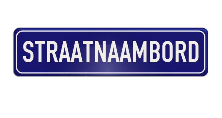 Straatnaambord aluminium DOR 800x200mm - type Binnenstad