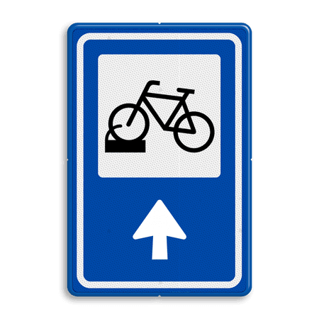 Verkeersbord RVV BW210 - Fietsenstalling met aanpasbare pijlrichting