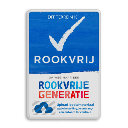 Informatiebord - Op weg naar een Rookvrije generatie - met eigen logo/beeldmerk