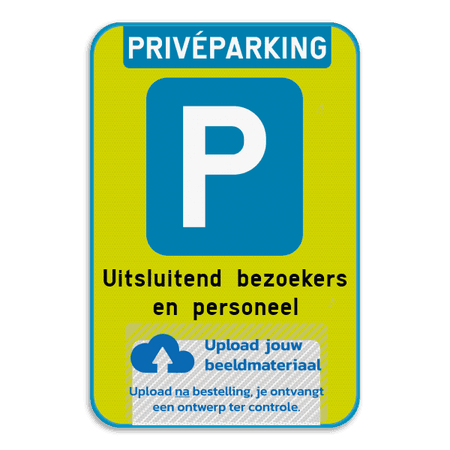 Parkeerbod - FLUO - privéparking met eigen logo