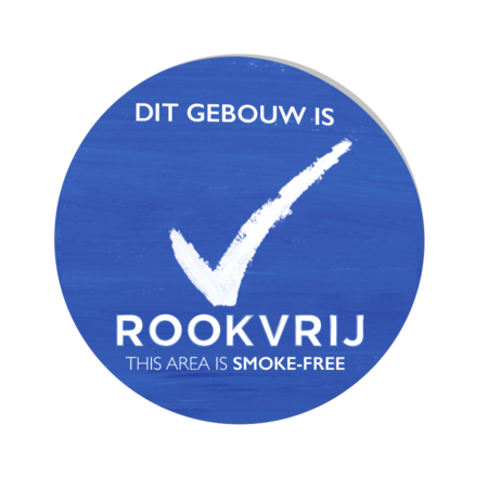 Rookvrije Generatie sticker of bord rond - this area is smokefree