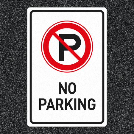 Thermoplast wegmarkering - NO PARKING symbool - 1000x1500mm