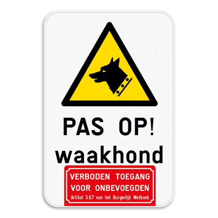 Informatiebord - Waakhond - Verboden toegang