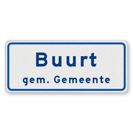 Buurtschapsbord met gemeentenaam