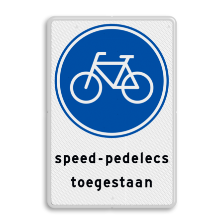 Verkeersbord G11 fietspad - speed-pedelecs toegestaan