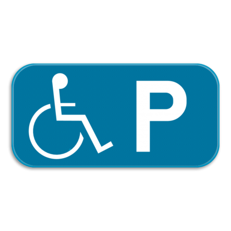 Panneau de signalisation officiel - Handicapé - 400x200mm