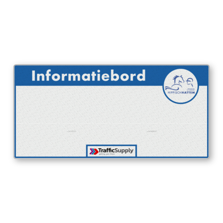 Informatiebord 2400x1150 - Wit klasse 3 reflecterend met vertint blik