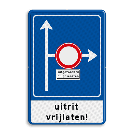 Verkeersbord RVV L10-02r + onderbord + ondertekst