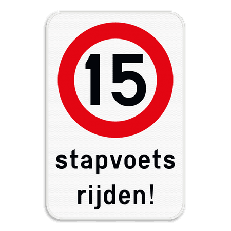 Verkeersbord - C43 - Stapvoets rijden