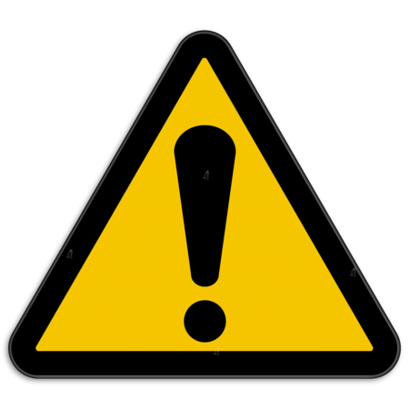 Panneau d'avertissement W001 - Danger général