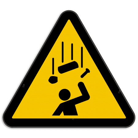 Waarschuwingsbord W035 - Gevaar voor vallende voorwerpen