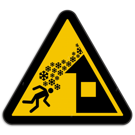 Waarschuwingsbord W040 - Gevaar voor daklawine