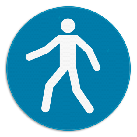 Veiligheidsbord - Verplicht looppad of oversteekplaats voor voetgangers - M024