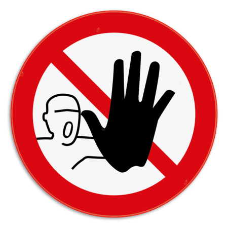 Verbodsbord - Verboden toegang voor onbevoegden - pictogram P000