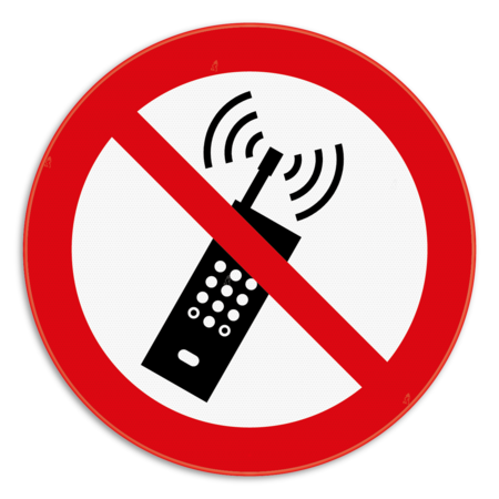Verbodsbord - Mobiele telefoon verboden - pictogram P013