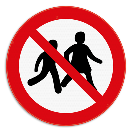 Verbodsbord - Verboden voor kinderen - pictogram P036
