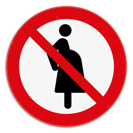 Verbodsbord - Verboden voor zwangere vrouwen - pictogram P042