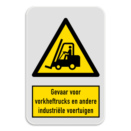 Waarschuwingsbord met 1 pictogram