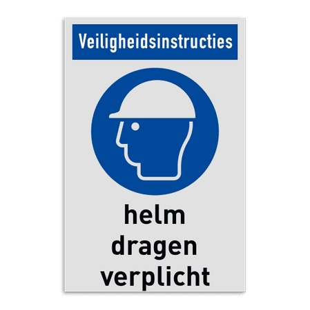 Gebodsbord M014 helm dragen verplicht