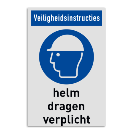 Veiligheidsbord M014 helm dragen verplicht