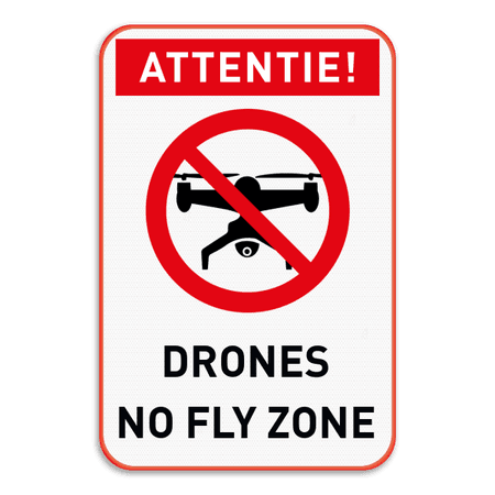 Verbodsbord - Drones no fly zone