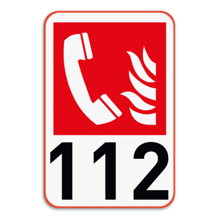 Brand veiligheidsbord F006 - Telefoon voor brandalarm met tekst