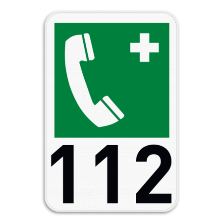 Panneau de sauvetage - E004 - Téléphone d'urgence avec texte