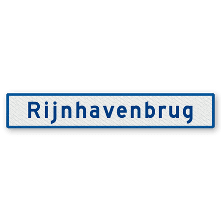 Scheepvaartbord BPR H.2.4 - Naamgeving vaarwater of object