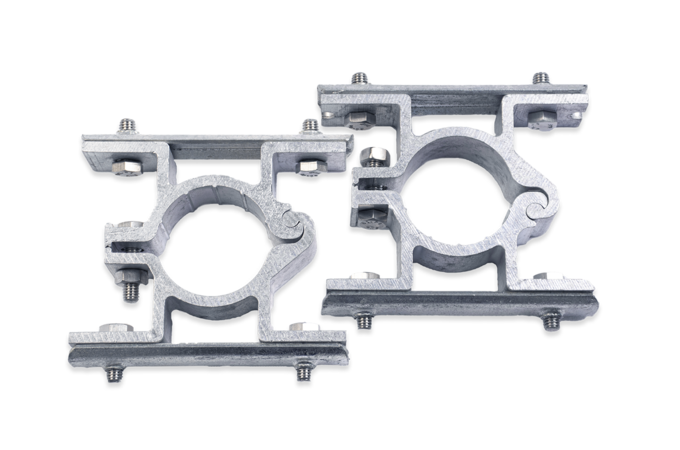 Rohrschellen-set Ø48mm | Doppelseitige Variante
