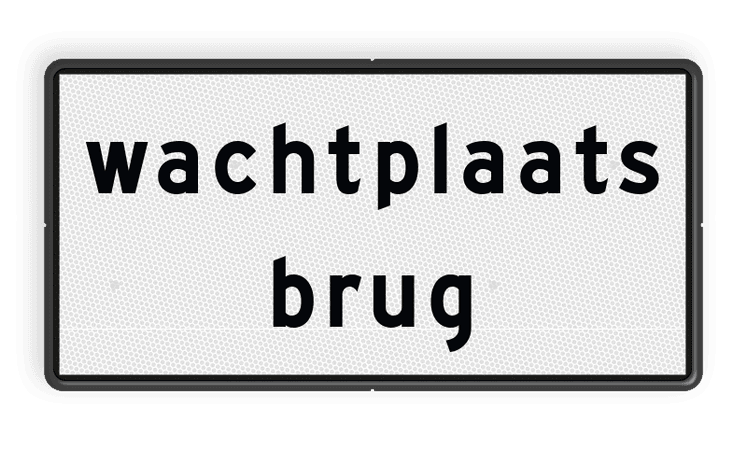 Scheepvaartbord BPR F.3 - 2 regelige aanvullende aanduiding