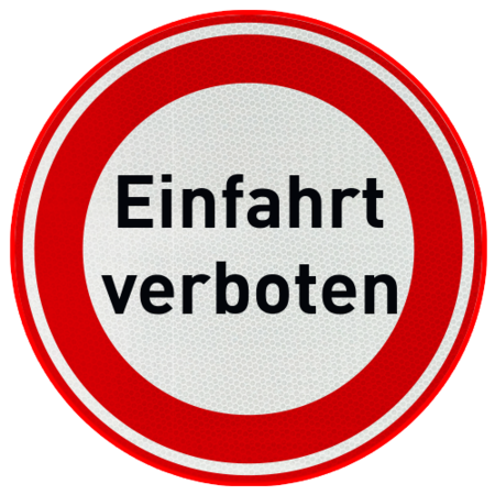 Verbotsschild - Einfahrt verboten