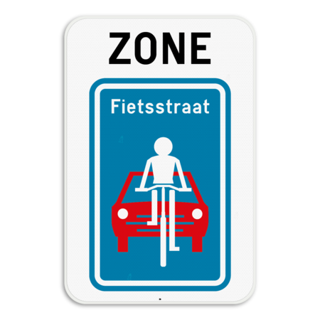 Verkeersbord SB250 ZONE F111 - Fietsstraat