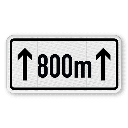 Verkehrszusatzeichen 1001-30 - Auf ... m (meter)