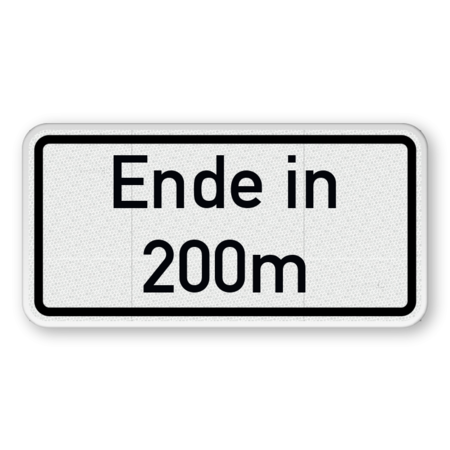 Verkehrszusatzeichen 1005-31- Ende in ... m (meter)