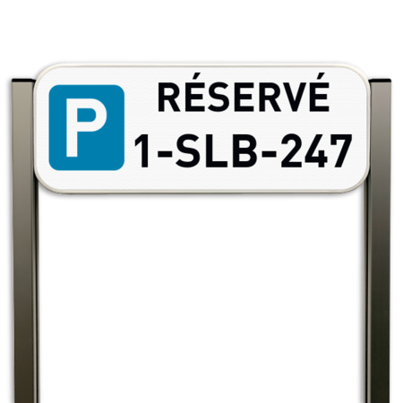 Panneau de parking - plaque d'immatriculation