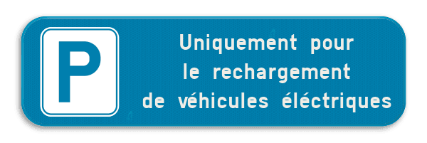 Panneau de stationnement - Véhicule électrique