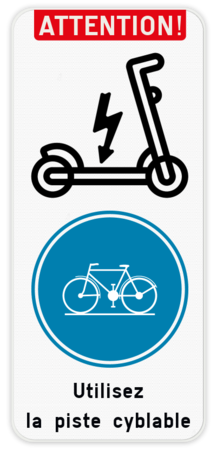 Panneau combiné - Trottinettes - Vélos