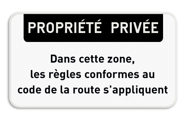 Panneau d'interdiction - PROPRIÉTÉ PRIVÉE - Code de la route