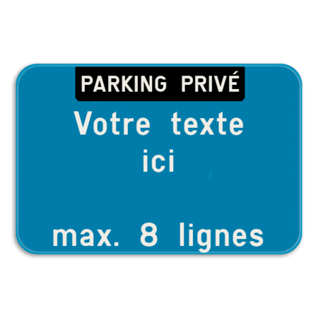 Panneau de texte - Orientation paysage - Bleu