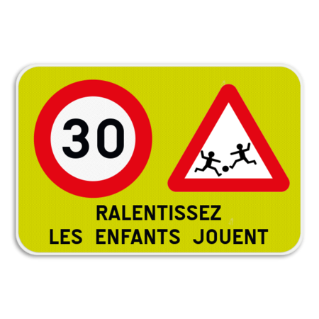 Panneau d'information - Les enfants jouent - C43