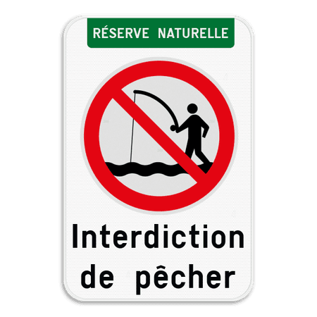 Panneau d'information - Interdiction de pêcher